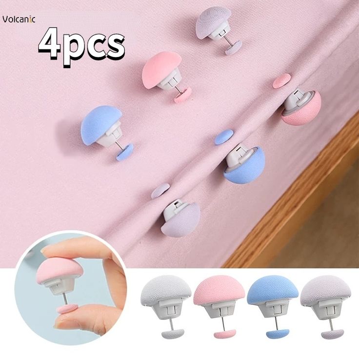 4pcs Mushroom Shape Bedsheet Clips